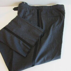 Joseph Abboud Gray Tuxedo Pleated Pants New